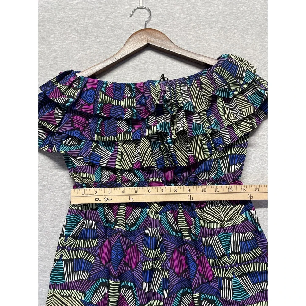 Postella Silk Mini Dress Women S Multicolor Ankara Print Ruffle Off The Shoulder